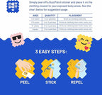 NATPAT BuzzPatch Mosquito Patch Stickers for Kids - All Natural, Plant Based Ingredients, Non-Toxic, DEET Free, Citronella Insect Patches, for Toddlers, Babies, Children (2 Pack, 96 Units)