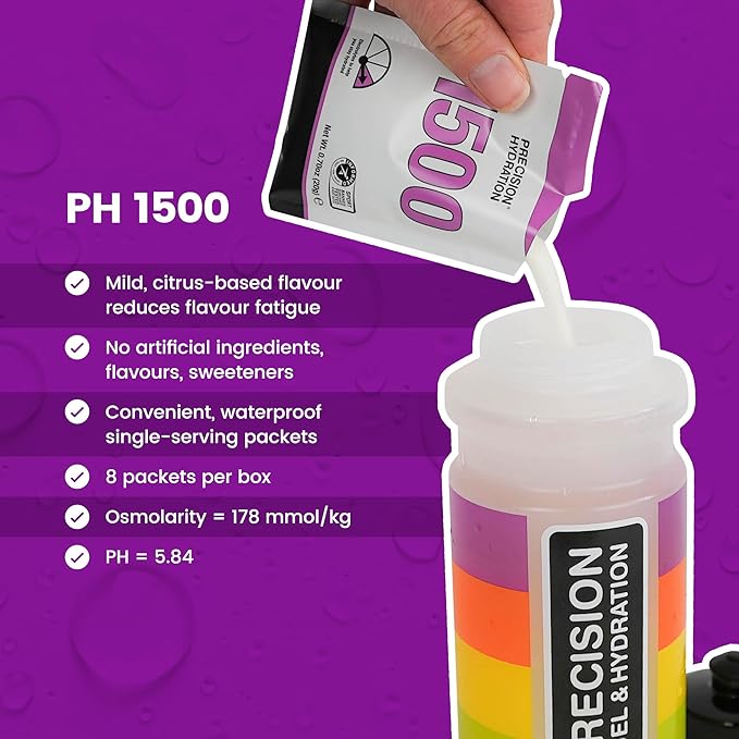 Precision Hydration Electrolyte Powder - No Artificial Ingredients,Multi Strength Hydration Packets - Individual Waterproof Servings - Gluten Free,(10 Boxes (80 Packets,1500mg/L- Purple)