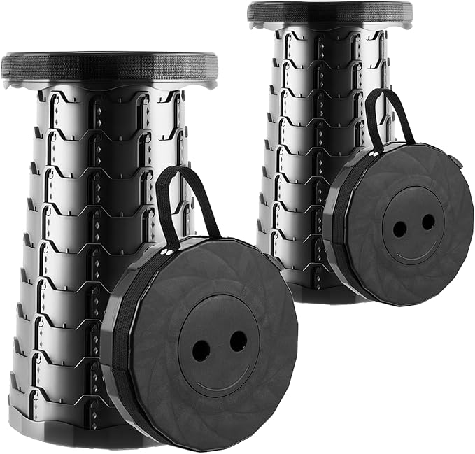 Upgraded Foldable Stool Thickened, Portable Collapsible Stool Retractable Stool for Fishing, Hiking Tours, BBQ, Parties, Outdoor Activities