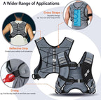 Sportneer Weighted Vest for Women Men: 8lbs/12lbs/15lbs/20lbs/25lbs Weight Vest with Detachable Phone Pouch Rucking Vest for Women Walking Strength Training Muscle Building Weight Loss