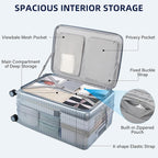 Hard Shell Suitcases 28 Inch Large Checked Luggage with Spinner Wheels Cup Holder, Expandable Check in Luggage Lightweight Top Opening Luggage Big Rolling Suitcase with Lock, Silver