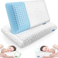 Memory Foam Pillows for Sleeping, Cooling Pillow with Removable and Machine Washable Cover, Bed Pillow for Side, Back and Stomach Sleepers, Queen Size (2 Pack)