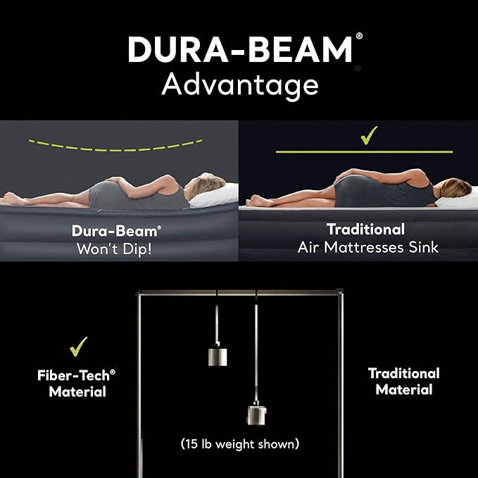 INTEX Dura-Beam Standard Pillow Rest Air Mattress: Fiber-Tech