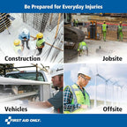 First Aid Only 9302-25M 25-Person Contractor's First Aid Kit for Home Renovation, Job Sites, and Construction Vehicles, 178 Pieces