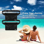 Waterproof Fanny Pack, Waterproof Pouch for Phone Passport Wallet Holder, Floating Dry Bags for Travel Beach Swimming Kayaking Boating Pool Diving Accessories