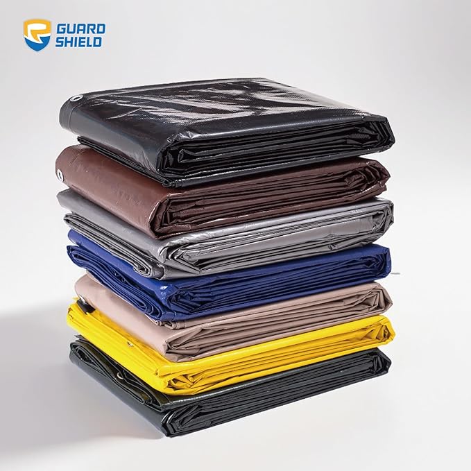 GUARD SHIELD Tarp 20x20 Feet Waterproof Grey/Silver Tarps 8Mil Multi Purpose UV Resistant Cover for Outdoor,Camping,Tent,Boats