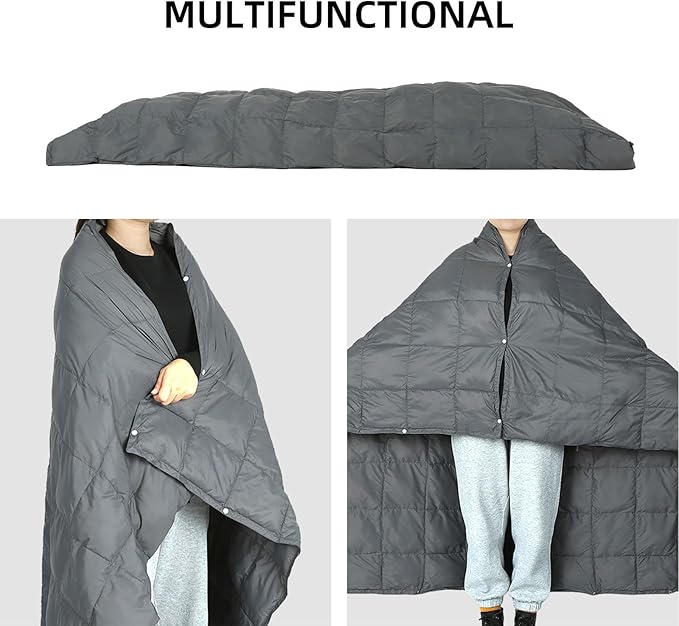 ROCK CLOUD Packable Camping Blanket Ultralight Outdoor Blankets Stadium for Hiking Camp Travel Outside Sports, Grey