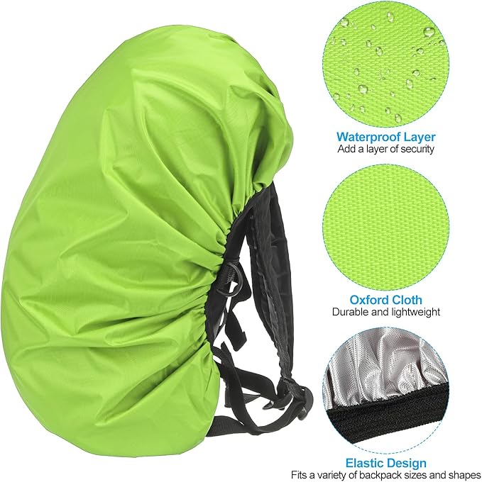 PATIKIL Waterproof Backpack Rain Cover Oxford Cloth Backpack Cover Anti-Slip Cross Buckle Straps for Hiking Camping