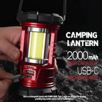 Rechargeable Camping Lanterns, 1500LM Camping Light with Phone Charger Compact Flashlights Torch, Portable Waterproof Hurricane Lanterns for Emergency, Outdoor, Power Outage