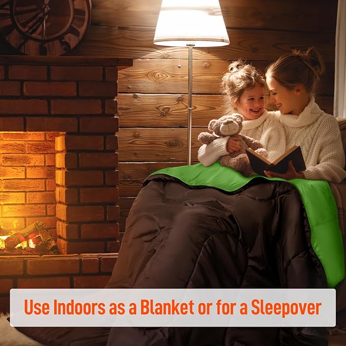 MEREZA Double Sleeping Bag for Adults Mens with Pillow, XL Queen Size Two Person Sleeping Bag for All Season Camping Hiking Backpacking 2 Person Sleeping Bags for Cold Weather & Warm