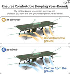 ONETIGRIS SUPRANUBIS Camping Cot, Height Adjustable with Cot Leg Extenders, Strong Support 330lbs, Lightweight Comfortable Folding Bed for Camping, Hiking, Travel, Truck, Beach, Office Nap