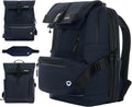 Verage Pulse 2-in-1 Roll Top Laptop Backpack 16″ with Detachable Everyday Sling Bag, Personal Item Size, Expandable Water-Resistant Travel Backpack for Airplane, Work & Daily Commute – Navy