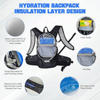 Hydration Backpack 20L Lightweight Breathable Water Backpack with 2L Water Bladder, Adjustable Chest Straps Running Hydration Vest for Cycling, Hiking, Climbing