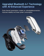 AI Translation Earbuds Real Time,188 Language Translator Earbuds,Bluetooth 6.1 Audifonos Traductores Inglés Español,OWS 4-in-1 Translation Headphones,Translator Headphones Suitable for Travel Learning