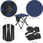 Opliy Camping Stool, Folding Small Chair Portable Camp Stool for Camping Fishing Hiking Gardening and Beach, Camping Seat with Carry Bag (Blue)