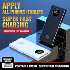 Portable Charger PowerBank, PD 20W Fast Charging, 20000mAh Power Bank with LCD display, 3 Outputs USB C Power Bank Fast Charging , For iPhone17/ 16/15/14/13 Pro Samsung Google iPad Tablet (Black)