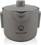 Valtcan Titanium 180ml 6oz Teapot Gaiwan Tea Maker Pour Single Double Wall Cup Pot Teaware Weighs 98g