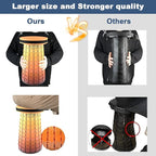 ALEVMOOM Upgraded XXL Telescoping Stool with Cushion,Taller 50cm Wider 30cm Collapsible More Sturdy Capacity 1000Lbs,Portable Camping Adjustable Stool for Garden Fishing Hiking Mountain BBQ (Fire)