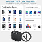 10FT iPhone 17 16 15 Charger Fast Charging USB C Charger Block Type C Chagrer Fast Charging 2-Pack for iPhone 17/17 Plus/17 Pro/17 Pro Max/iPhone 16/16 Plus/16 Pro/16 Pro Max/15/15 Pro Max(Black)