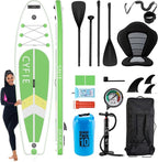 CYFIE 10'6''Inflatable Stand Up Paddle Board, Paddle Boards with Premium SUP Paddle Board Accessories, Removable Kayak Seat and Camera Mount for Yoga, Kayaking, Surf, Fishing