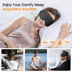 Sleep Mask, 2 Packs Premium Eye Mask for Sleeping, Total Blackout, Superior Soft Comfort, Upgraded 3D Ergonomic Designed Sleeping Mask for Home, Office, Travel, Meditation, Yoga, Black & Pink