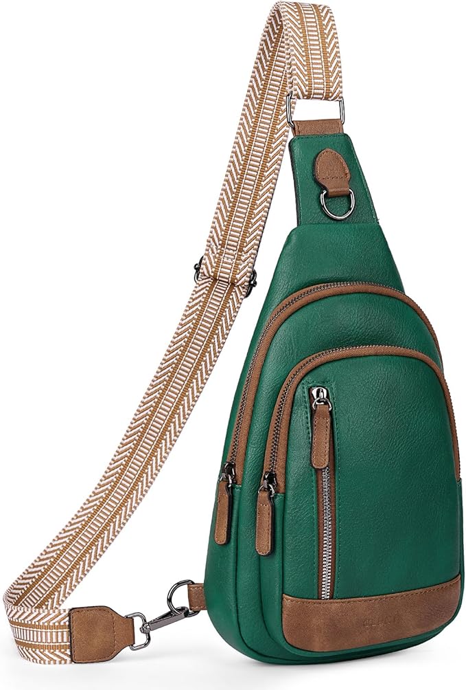 CLUCI Crossbody Bags for Women Men,Leather Sling Bag Cross Body Backpack for Woman Gifts for Women Birthday Unique