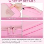 BAGAIL 4 Set/6 Set/8 Set Compression Packing Cubes Travel Accessories Expandable Packing Organizers (Square Mesh, 06-Pink)