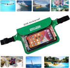 Waterproof Waist Pouch Dry Belt Bag Fanny Pack Keep Your Key Fob Wallet Kindle Phone Dry Perfect For Swim Surf Snorkel(Green)