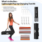 EAGLE PEAK Flex Ultra Compact 4x4 Pop-up Canopy, Sun Shelter, Changing Room, Portable Privacy Canopy Cabana for Pool, Fashion Photoshoots, or Camping, Red Stripe