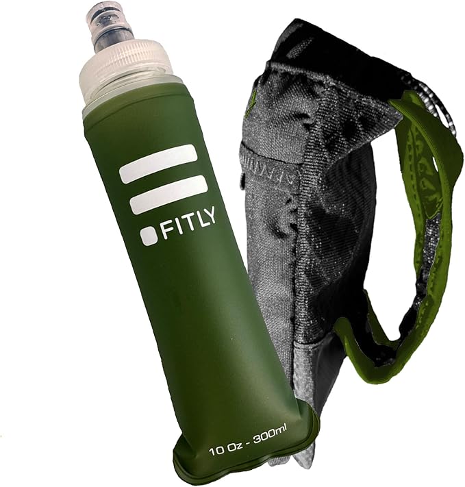 Soft Flask - Shrink As You Drink Soft Water Bottle for Hydration Pack - Folding Water Bottle Ideal for Running, Hiking, Cycling, Climbing & Rigorous Activity