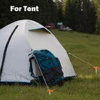 Cheardia 10 Pack Tent Stakes Heavy Duty, 9.75 Inch Yard Stakes Non-Rust Metal Tent Pegs Ground Stakes Tent Spikes for Camping Patio, Garden, Canopies, Grassland, Outdoor,Orange