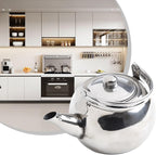 Stainless Steel Tea Kettle, Heat Resistant Handle Stovetop Camping Coffee Pot Water Bottle with Built in Filter for Tea and Beverage Brewing(14cm)