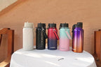 KXIAOCHEN Insulated Water Bottle, Stainless Steel Water Bottle, 2 Lids (Straw and Handle Lid),Wide Mouth Metal Water Bottles Keep Hot and Cold, Double Walled, Thermo Mug, Metal Canteen