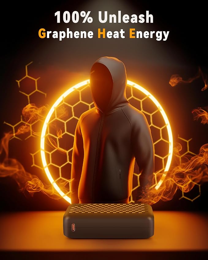 Wulcea DC Output 12V 18400mAh USB Output 5V2A Battery Pack Long Lasting Big Capacity for Heated Apparel Cloth Women Men Lady Jacket Coat Pants Camping Chair Power Bank Replacement USB Portable Charger