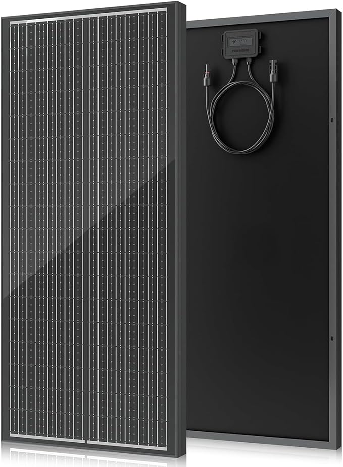 18BB 100 Watt Solar Panel, N-Type 12V 100W Solar Panel, 25% High Efficiency Monocrystalline PV Modules for RV, Marine, Rooftop, Farm, Trailer, Home Off-Grid System