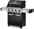 Napoleon 485 Stainless Steel Propane Gas Outdoor Grill – 4-Burner BBQ with Instant Ignition & Locking Caster Wheels