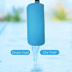 REEZEIVI 1Pack Headrest Pillow for Patio Chaise Lounge,Chaise Lounge Pillows Outdoor 3D air mesh with Elastic Band,Quick Drying and Washable Spa Pillow for Recliner,Beach Chair,Office Chair Blue