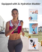 ECOHUB Running Hydration Vest Backpack,Lightweight Breathable Pack with 2L Water Bladder Bag Daypack for Hiking Trail Running Cycling Race Marathon for Women Men
