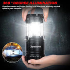 Solar Camping Lantern 4-Pack - Rechargeable LED Lights, Magnetic Base & Foldable Hanging Hook- Collapsible Lamp Battery Powered Perfect for Power Outages, Hiking, Campsites, Emergencies