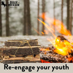 18 LB. Oak FireWood Log & Fatwood Fire Starter Sticks by Billy Buckskin Co., Firewood Fire Logs Great Firestarters for Outdoor Firepits, Fireplaces & Campfires, Seasoned Wood Logs for Outdoor Grilling