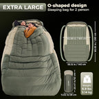 ATEPA Down Sleeping Bag, 700FP Mummy Cold Weather Ultralight 3 Season Compact Packable Waterproof Sleeping Bag with Stuff Sack for Backpacking Camping Hiking Traveling