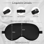 Sleep Mask, Silk Eye Mask for Sleeping with Adjustable Strap, Blindfold Eyeshade for Men & Women, Comfortable & Soft Eye Cover Eyeshade for Night Sleep (Black, Blue, Purple)