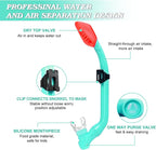 Kids Snorkel Set Dry Top Snorkeling Gear for Kids Youth Boys Girls Junior Age 5-15,Tempered Glass Swimming Diving Mask and Snorkel Set 180 Degree Panoramic View