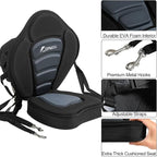 UPWELL Universal Kayak Seat with Detachable Storage Bag & 4 Adjustable Strap, Paddle Board Seat with Memory Foam Padded and Backrest for Kayak, Canoe, Sup