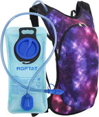 Roptat Hydration Backpack Pack with 2L Hydration Bladder - Lightweight Water Backpack Water Pouch for Women Men Running Riding Biking Music Festival