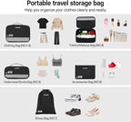 Compression Packing Cubes (Pack of 7), Expandable Luggage Organizer Bags, Hanke Packing Cubes for Travel, Double Zipper Durable Travel Packing Organizers for Suitcase Backpack and Carry-On