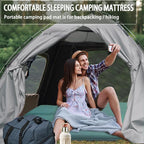 LINKET Self Inflating Sleeping Pad: Sleeping Pad with Electric Pump 3.2" Ultra-Thick Memory Foam & Built-in Pillow All Season Camping Mattress for Tent Travel Car - Self Inflating Air Mattress Green