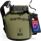 Earth Pak Waterproof Dry Bag - Roll Top Waterproof Backpack Sack Keeps Gear Dry for Kayak with Waterproof Phone Case