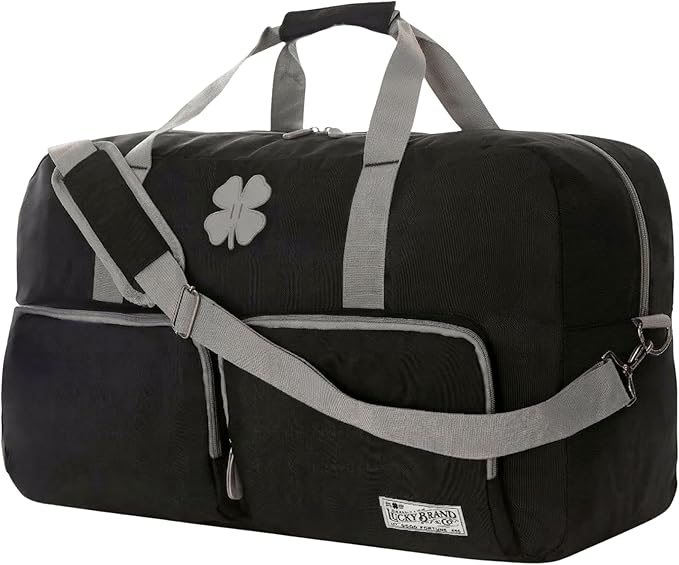 Lucky Travel Duffel Bags 85L, Gym Bag, Travel Bag & Large Duffle Bag for Men, Foldable Overnight Weekender Bags for Women & Men with Adjustable Shoulder Strap, Black