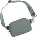 ODODOS Unisex Mini Belt Bag with Adjustable Strap Small Fanny Pack for Workout Running Traveling Hiking, Iron Gray